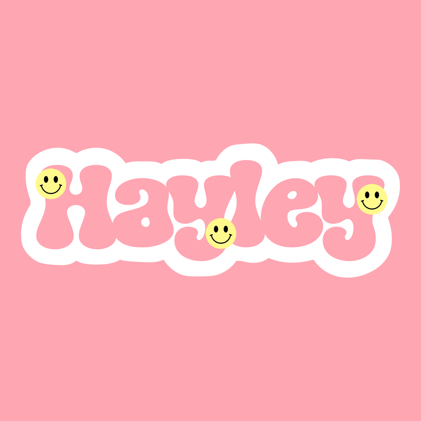Smiley Face Vinyl Waterproof Name Labels