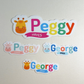 Happi Animal Vinyl Waterproof Name Labels - Giraffe