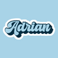 Chunky Shadow Vinyl Waterproof Name Stickers