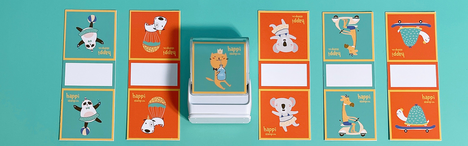 School Set( Rabbit Stamp And Stickers)custom Name Seals - Temu