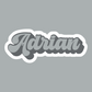 Chunky Shadow Vinyl Waterproof Name Stickers