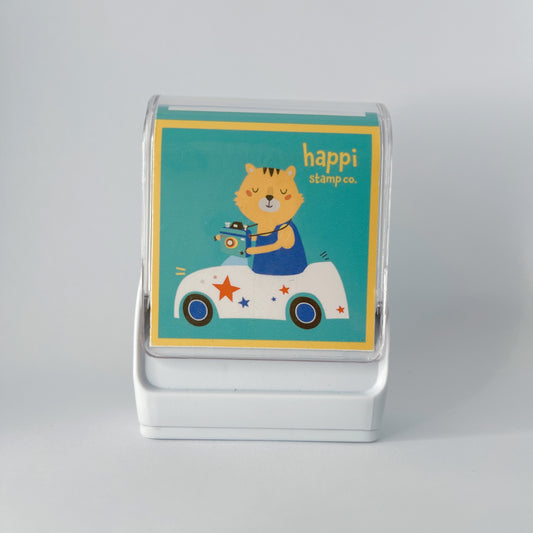 Fabric clothing stamp for clothing with white ink stamp