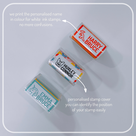 Happi Abstract Name Stamp Pastel Happi Stamp Co Happi Stamp Co.